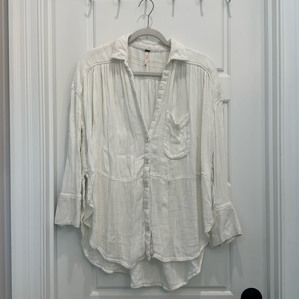 Free people oversized button down